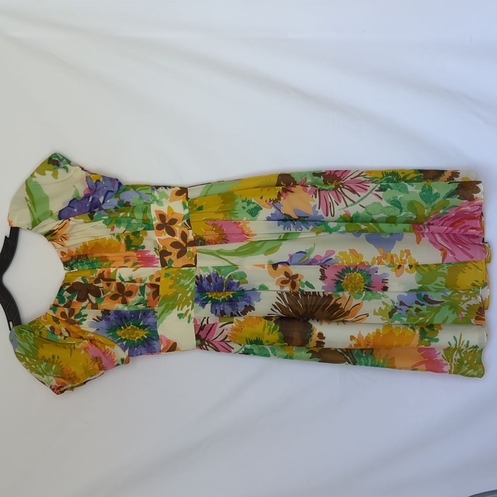 SUZI CHIN for Maggie Boutique | Silk Floral 🌸🏵Dress, Multicolor - Picture 2 of 6